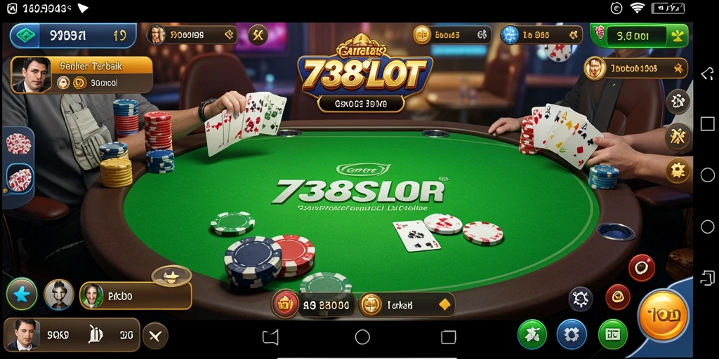 Tampilan menarik gameplay Poker di 738SLOT yang mengasyikkan.