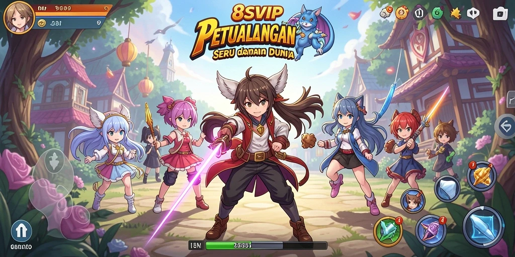 Screenshot menunjukkan aksi bertarung karakter anime yang menegangkan.