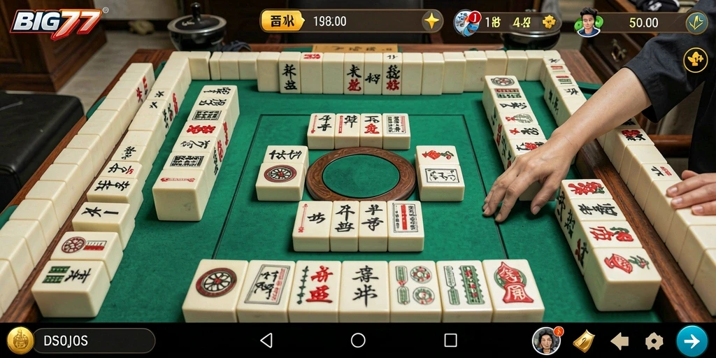 Tampilan menarik dari gameplay Mahjong di BIG77 yang seru.