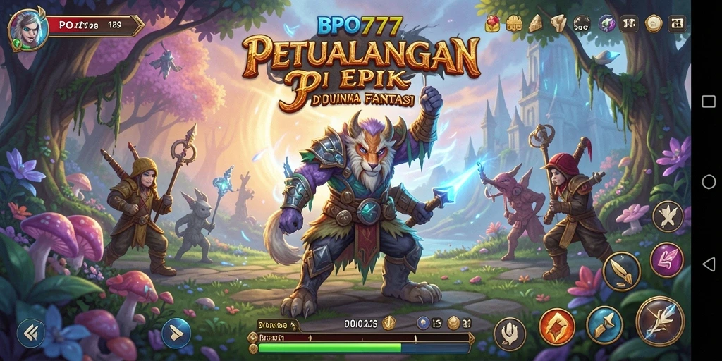 Tampilan gameplay BPO777 yang mengesankan dengan pertarungan mendebarkan.