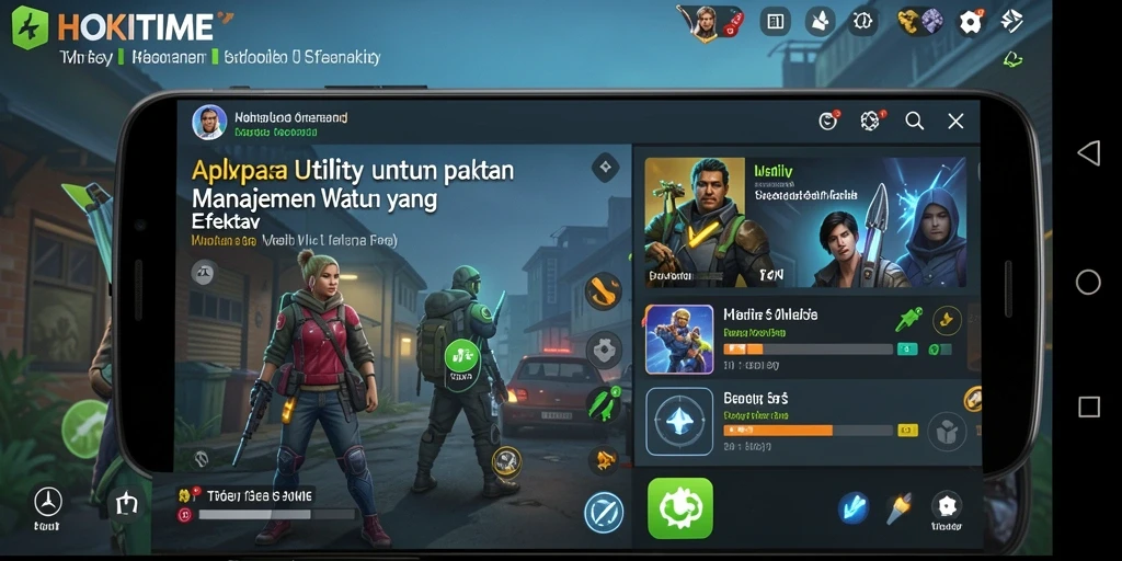 Tangkapan layar HOKITIME menunjukkan fitur manajemen waktu yang intuitif.