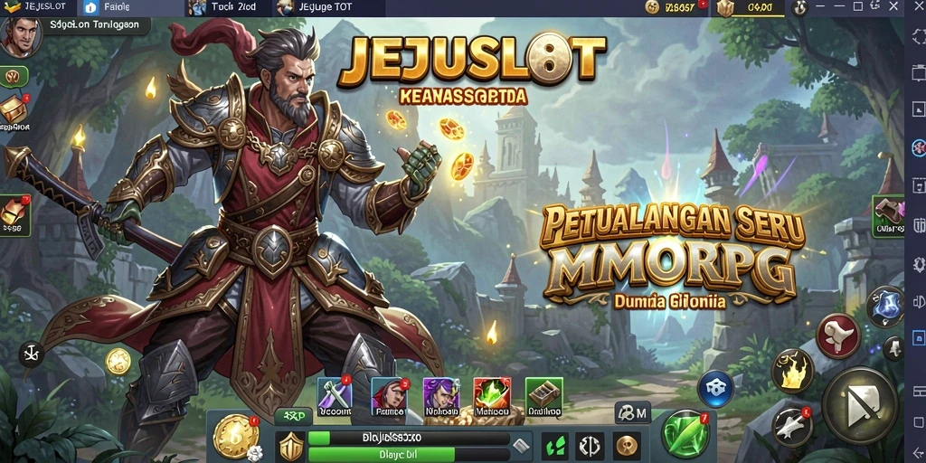 Screenshot gameplay <strong>JEJUSLOT</strong> menampilkan petualangan seru di dunia MMORPG.