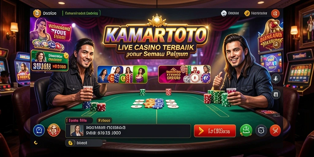 Screenshot KAMARTOTO yang menunjukkan gameplay Live Casino yang mengasyikkan.