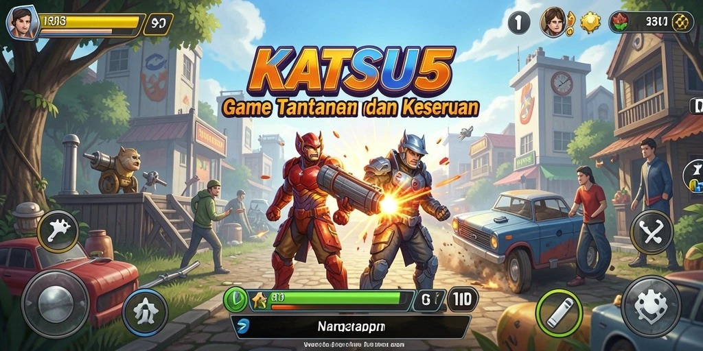 Tampilan utama gameplay KATSU5 yang seru dan penuh tantangan.