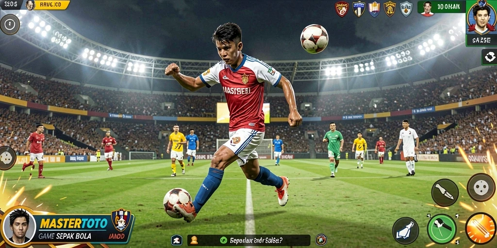 Screenshot gameplay MASTERTOTO memperlihatkan aksi seru di lapangan.