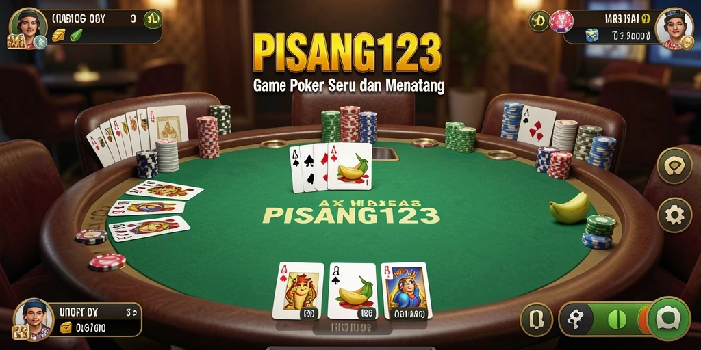 Tampilan gameplay seru PISANG123 yang memikat para pemain Poker.
