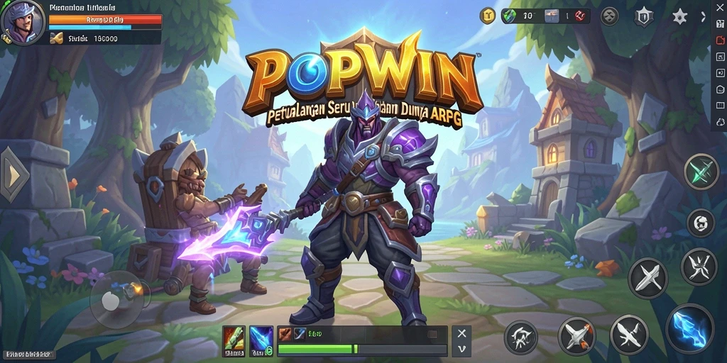 Tampilan screenshot gameplay POPWIN yang menakjubkan dalam dunia ARPG.