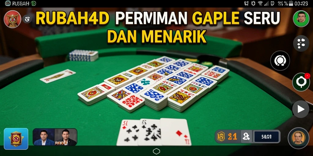 Screenshot gameplay RUBAH4D menampilkan suasana seru permainan Gaple.