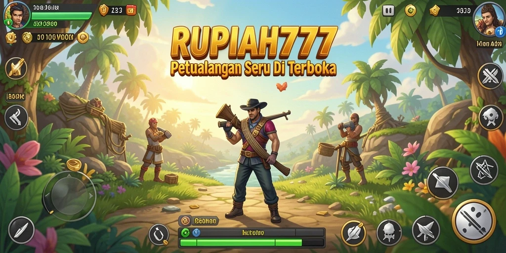 Screenshot gameplay RUPIAH777 yang menampilkan petualangan mendebarkan di dunia terbuka.