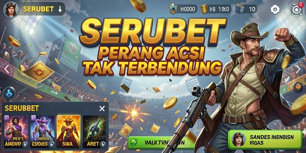 Tampilan aksi mendebarkan dari SERUBET dalam gameplay yang intens.