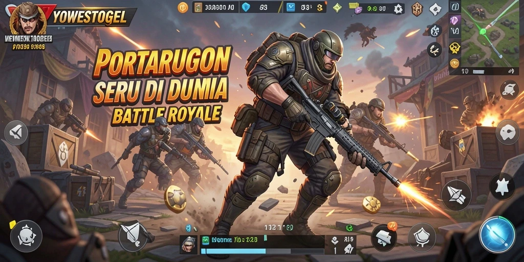 Gameplay seru YOWESTOGEL dalam pertarungan Battle Royale.